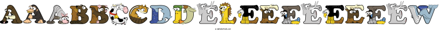 Aaabbccddeleeeeeeeew animal word art spelling Aaabbccddeleeeeeeeew with Alphabetimals - cartoon alphabet animals