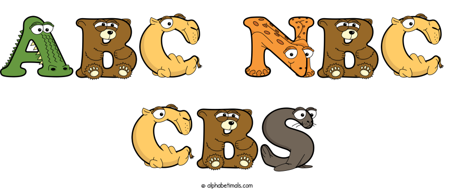Abc Nbcc Ccbs animal word art spelling Abc Nbcc Ccbs with Alphabetimals - cartoon alphabet animals