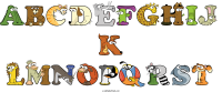 abcdefghij-k-lmnopqrst animal word art