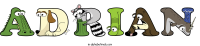 adrian animal word art