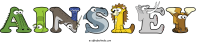 ainsley animal word art