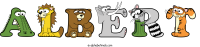 albert animal word art