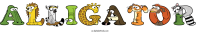 alligator animal word art