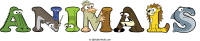 animals spelled using animal alphabet letters