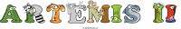 artemis-ii animal word art