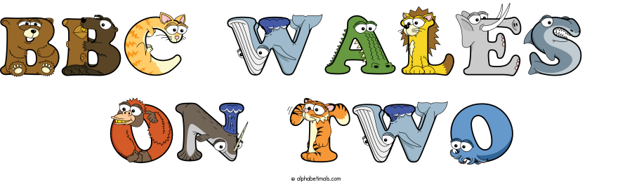 Bbc Wales  On Two animal word art spelling Bbc Wales  On Two with Alphabetimals - cartoon alphabet animals