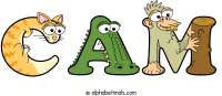 cam animal word art