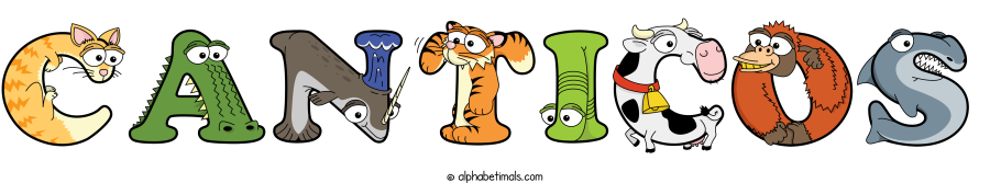 Canticos animal word art spelling Canticos with Alphabetimals - cartoon alphabet animals