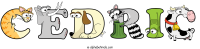 cedric animal word art