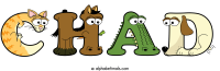 chad animal word art