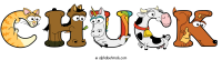 chuck animal word art