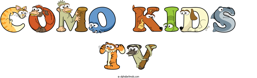 Como Kids  Tv animal word art spelling Como Kids  Tv with Alphabetimals - cartoon alphabet animals