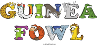 guinea-fowl animal word art