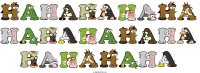 hahahahaha-hahahahaha-hahahaha animal word art