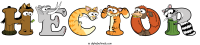 hector animal word art
