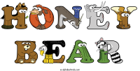 honey-bear animal word art
