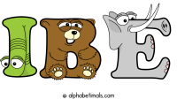 ibe animal word art