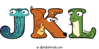jkl animal word art