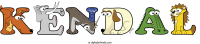kendal animal word art