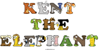 kent-the-elephant animal word art