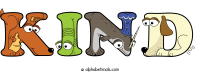 kind animal word art
