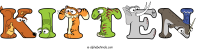kitten animal word art