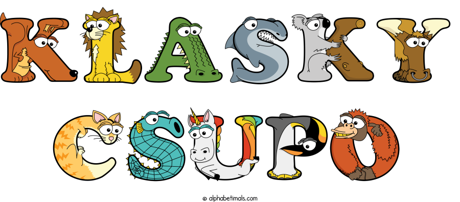Klasky Csupo animal word art spelling Klasky Csupo with Alphabetimals - cartoon alphabet animals