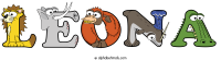 leona animal word art