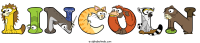 lincoln animal word art