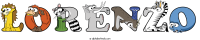 lorenzo animal word art