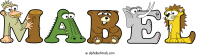 mabel animal word art