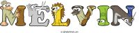 melvin animal word art