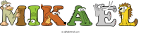 mikael animal word art