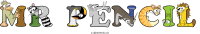mr-pencil animal word art