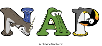 nap animal word art