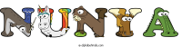 nunya animal word art