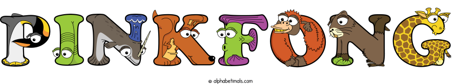 Pinkfong animal word art spelling Pinkfong with Alphabetimals - cartoon alphabet animals