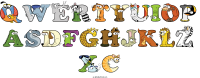 qwertyuiop-asdfghjklz-xc animal word art