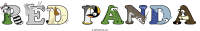 red-panda animal word art