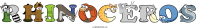 rhinoceros animal word art