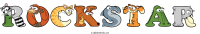 rockstar animal word art