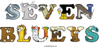 seven-blueys animal word art