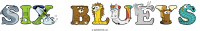 six-blueys animal word art
