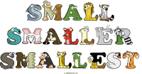 small-smaller-smallest animal word art