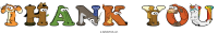 thank-you spelled using animal alphabet letters
