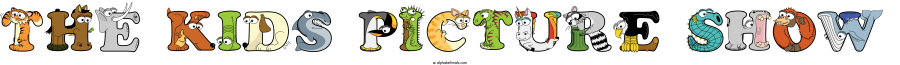 The Kids Picture Show animal word art spelling The Kids Picture Show with Alphabetimals - cartoon alphabet animals