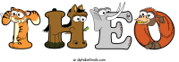 theo animal word art