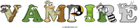 vampire animal word art