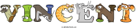 vincent animal word art