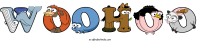 woohoo animal word art
